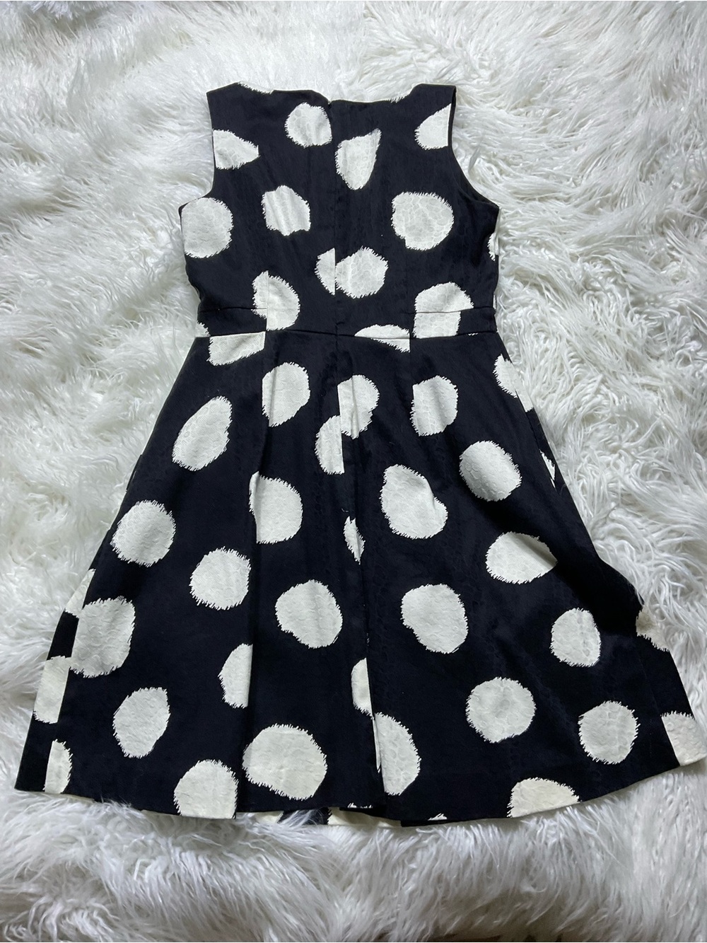 Talbots Dot Fit & Flare Dress - Picture 4 of 4